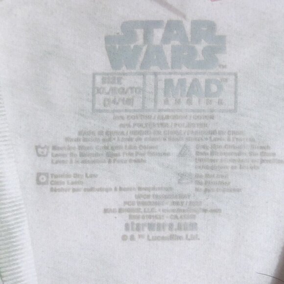 *2/$10*baby yoda long sleeve tee  green tye die sz kids XL GUC - Picture 2 of 3